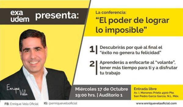 TOI expertos Hipotecarios , Conferencia "Como lograr lo imposible" impartida por CEO Enrique Vela