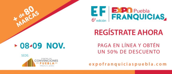Fraveo.com: 50% de descuento Expo Franquicias Puebla