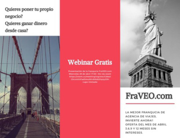 Invitación Webinar introducción franquicia FraVEO