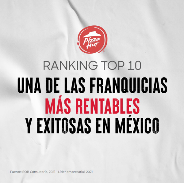 TOP 10 FRANQUICIAS MÁS RENTABLES EN MÉXICO - PIZZA HUT