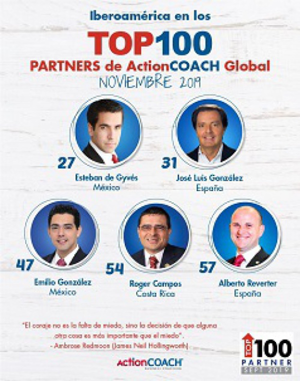 Talentos de frsnquicia ActionCOACH Iberoamérica se mantienen en el ranking de los mejores coaches del mundo