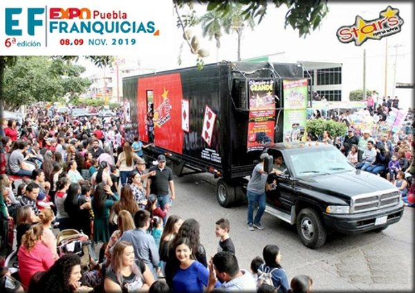 Franquicia Stars Fiesta Movil, acudirá a la feria de Puebla los días 8 y 9 de Noviembre. Visítalos en el stand número 602.