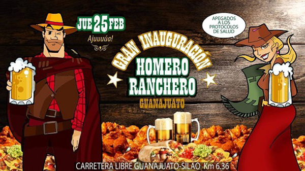 Este jueves inauguramos Homero Ranchero Guanjuato, Ajuuuúa!