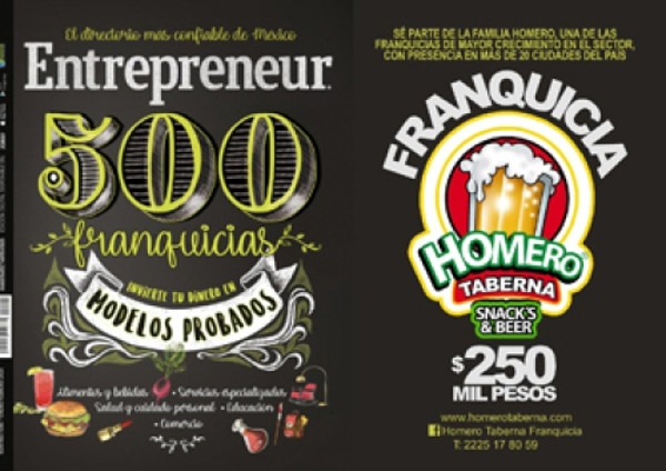 Encontramos a franquicia Homero Taberna en Entrepreneur 