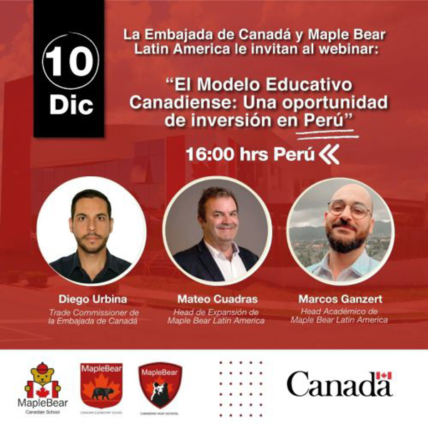 Webinar gratuito con la Embajada de Canadá y Maple Bear Latin America