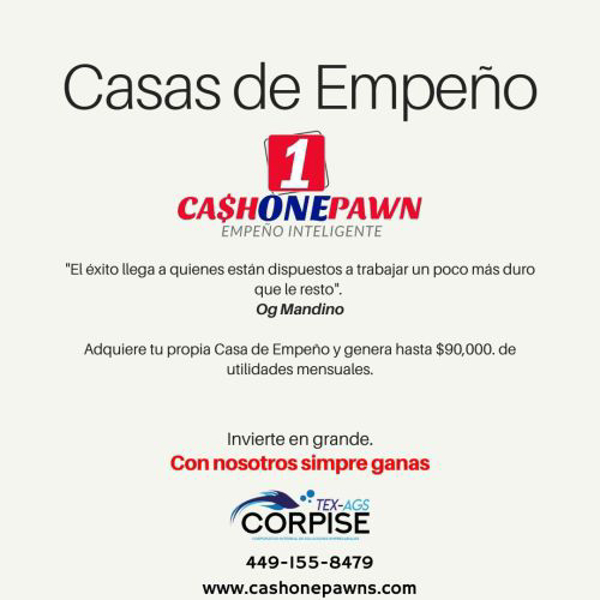 Franquicias de éxito Cash One Pawn.