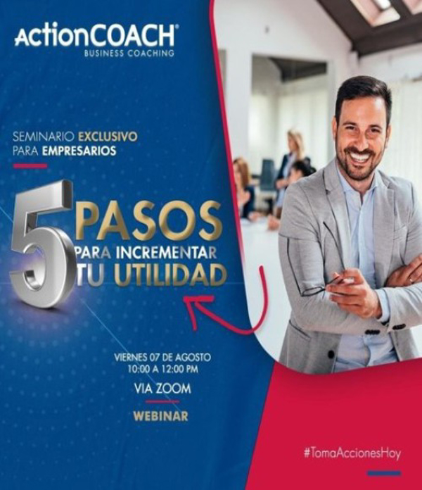 ActionCOACH muestra en cinco pasos como Incrementar tu Utilidad