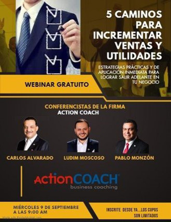 ActionCOACH revela los 5 Caminos para Incrementar Ventas y Utilidades