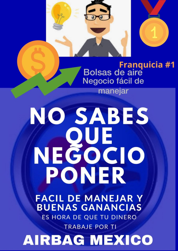 ¿No sabes que negocio elegir? Es hora de que tu dinero trabaje por ti con Airbag México.