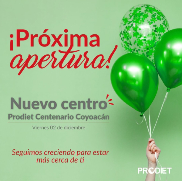 Próxima apertura de franquicia Prodiet en Coyoacán.