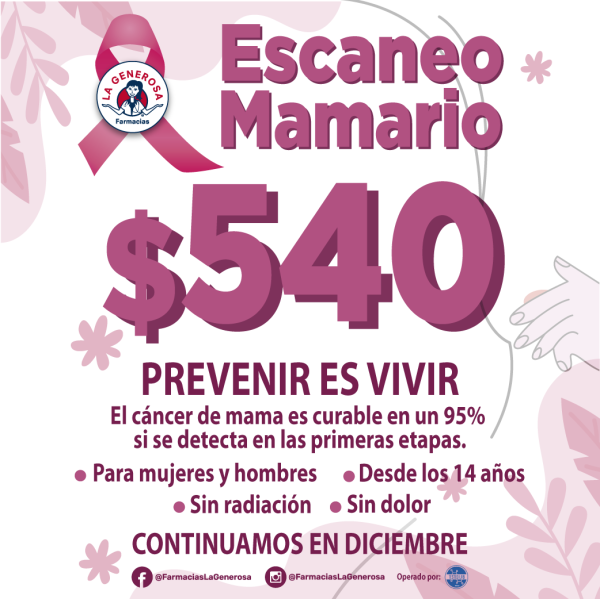 La franquicia Farmacias La Generosa® Concientiza con su Campaña de Salud “Prevenir es Vivir”