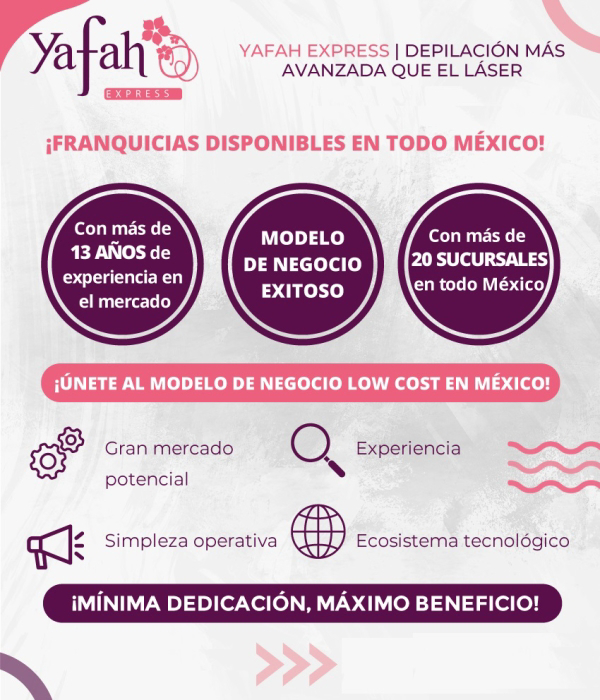 Yafah Express, franquicias disponibles en todo México.