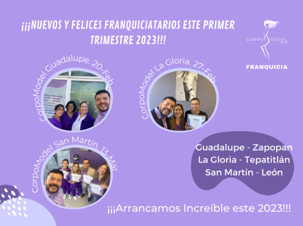 3 felices nuevos franquiciatarios en el primer trimestre de 2023