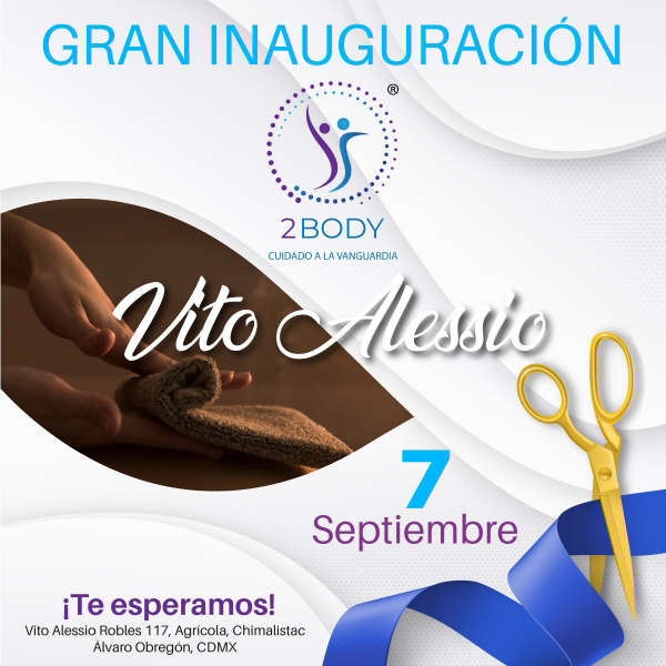 Gran inauguración de franquicia 2Body hoy día 7 en Vito Alessío.