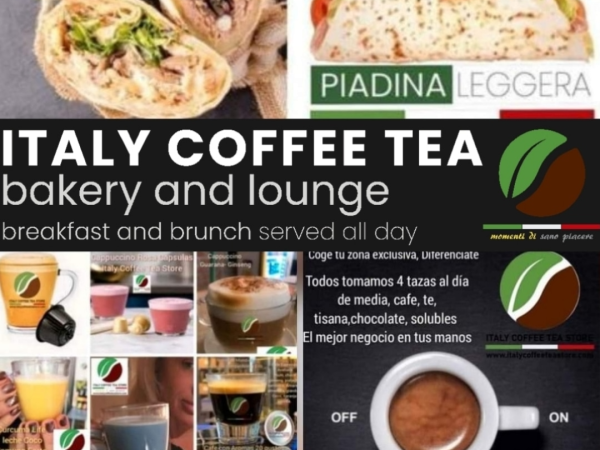 Abre su negocio de  éxito con su Master franquicia con productos café, te, piadinas de Italia