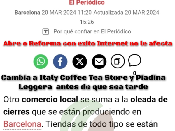 Oleada de cierres de negocio Internet lo provoca menos en nuestro negocio