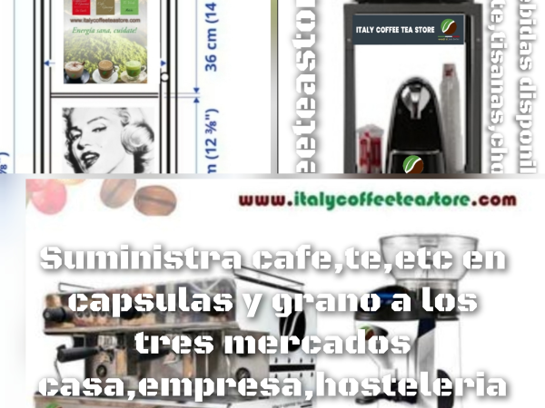 Gran oportunidad de Italia. Suministra a los tres mercados café y te, etc., capsulas y granel, a empresas, casas, hostelería, método win to win. 