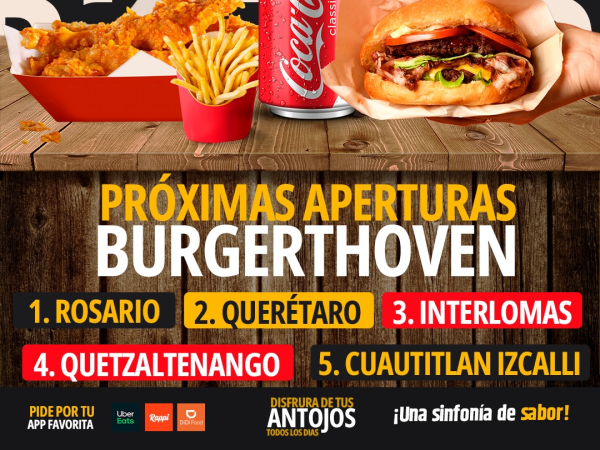 La franquicia Burgerthoven nos presenta sus nuevas aperturas.