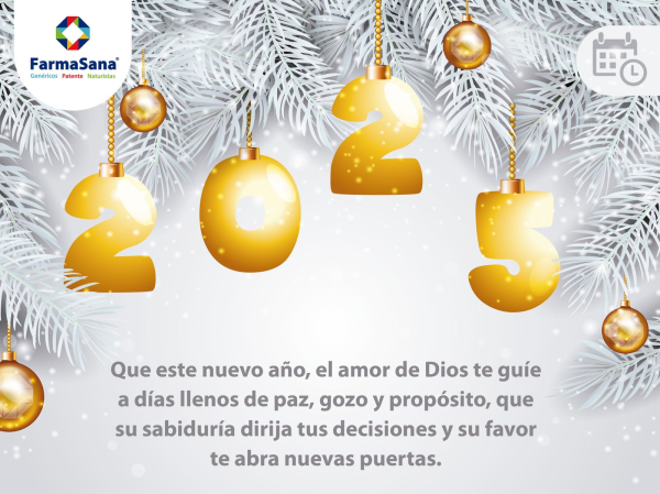 ¡Feliz Año Nuevo de parte de toda la familia FarmaSana!