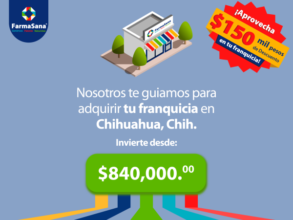 ¡Oportunidad de Traspaso en Chihuahua de la franquicia Farmasana!