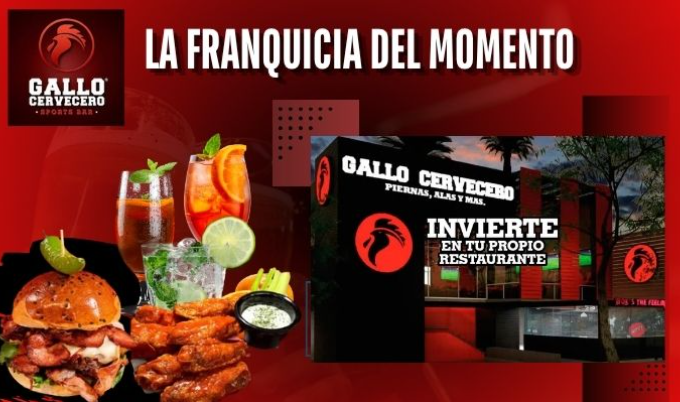 LA FRANQUICIA DE LA SEMANA: El Gallo Cervecero la franquicia Spots Bar elegida por emprendedores por su éxito en el sector.