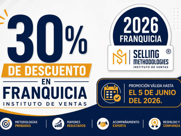 30% de Descuento la Franquicia Master Instituto de Ventas Selling Methodologies® 