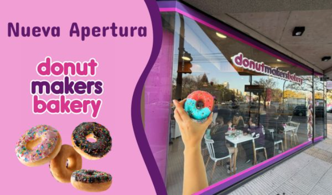 La franquicia Donut Makers Bakery presenta su nueva apertura en Buenos Aires.