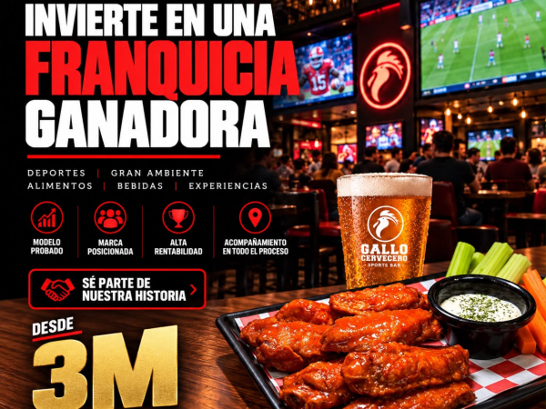 🏈🍻 ¡INVIERTE EN UNA FRANQUICIA GANADORA!