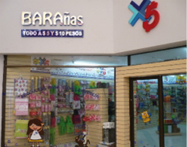 Nueva franquicia Barañas Todo a 5 pesos