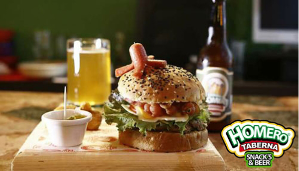 Presentamos una de las especialidades de la franquicia Homero Taberna… Las Hamburguesas