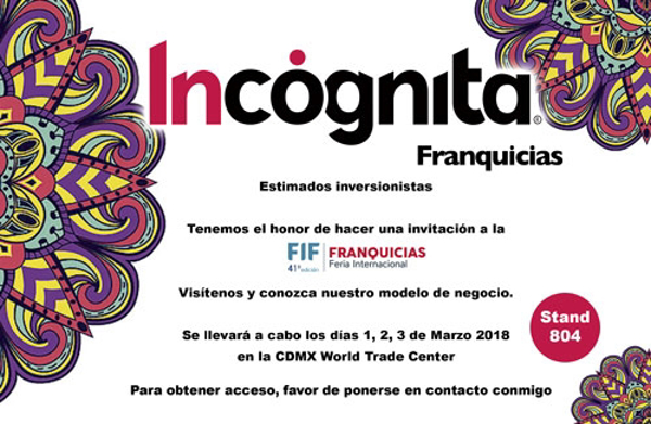 La franquicia Incógnita asistirá a la Feria Internacional de Franquicias