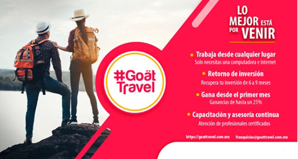 Los día 8 y 9 de Noviembre, franquicia Goat Travel os espera en la expo de Puebla en el stand número 603.