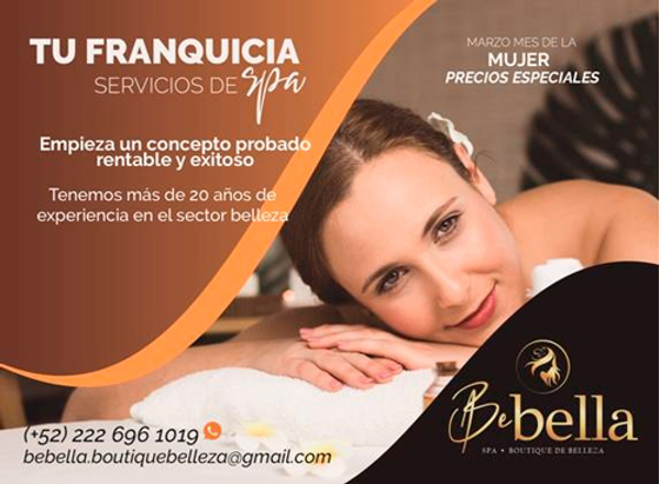 Promociones Marzo mes de la Mujer con franquicia BEBELLA SPA®