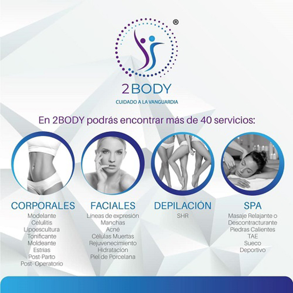 2Body franquicia centro de estética avanzada en tratamientos corporales, faciales, depilación y spa.