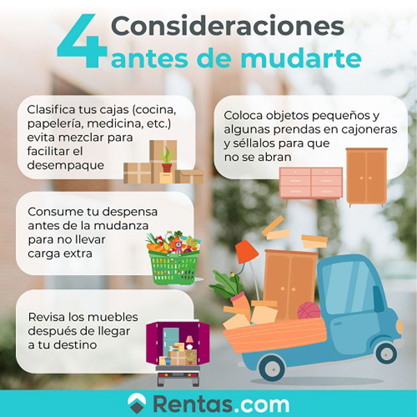 Las franquicias Rentas.com no cuentan las 4 consideraciones antes de hacer una mudanza.